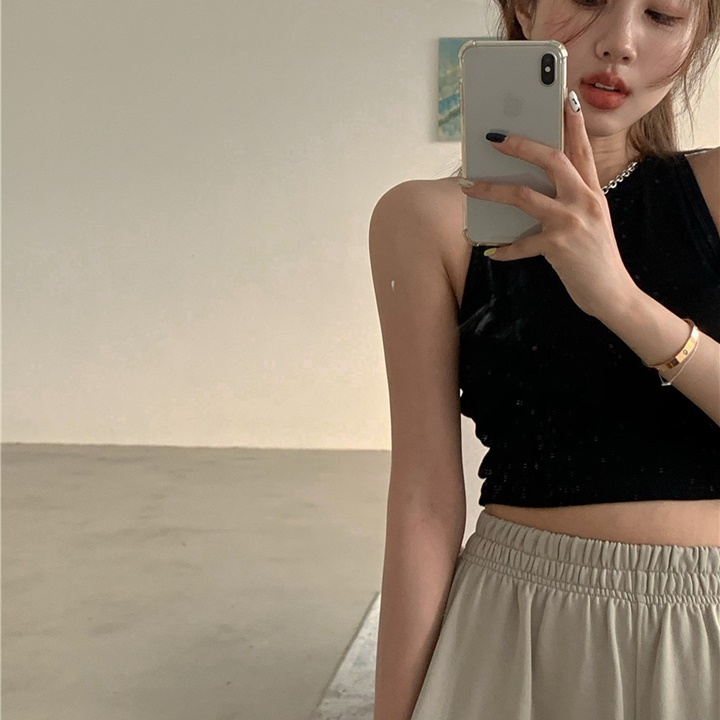 Áo Croptop Ba Lỗ Nữ Sát Nách Cổ Tròn From Ôm Basic - Tharo Clothing