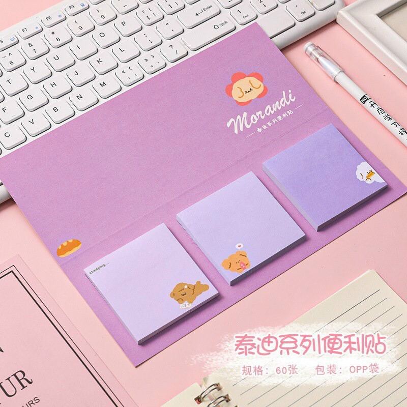 [MUA 2 GIẢM 5%]Vỉ 3 xấp giấy note cute