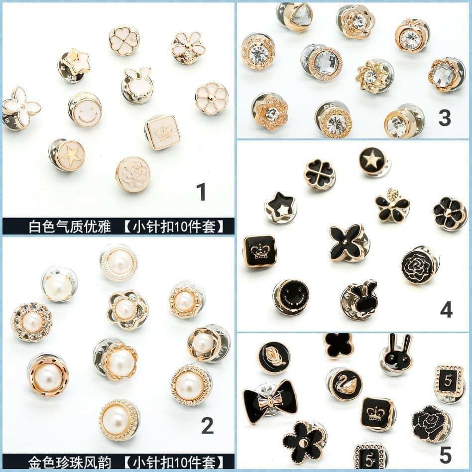 Set 10 khuy cài áo
