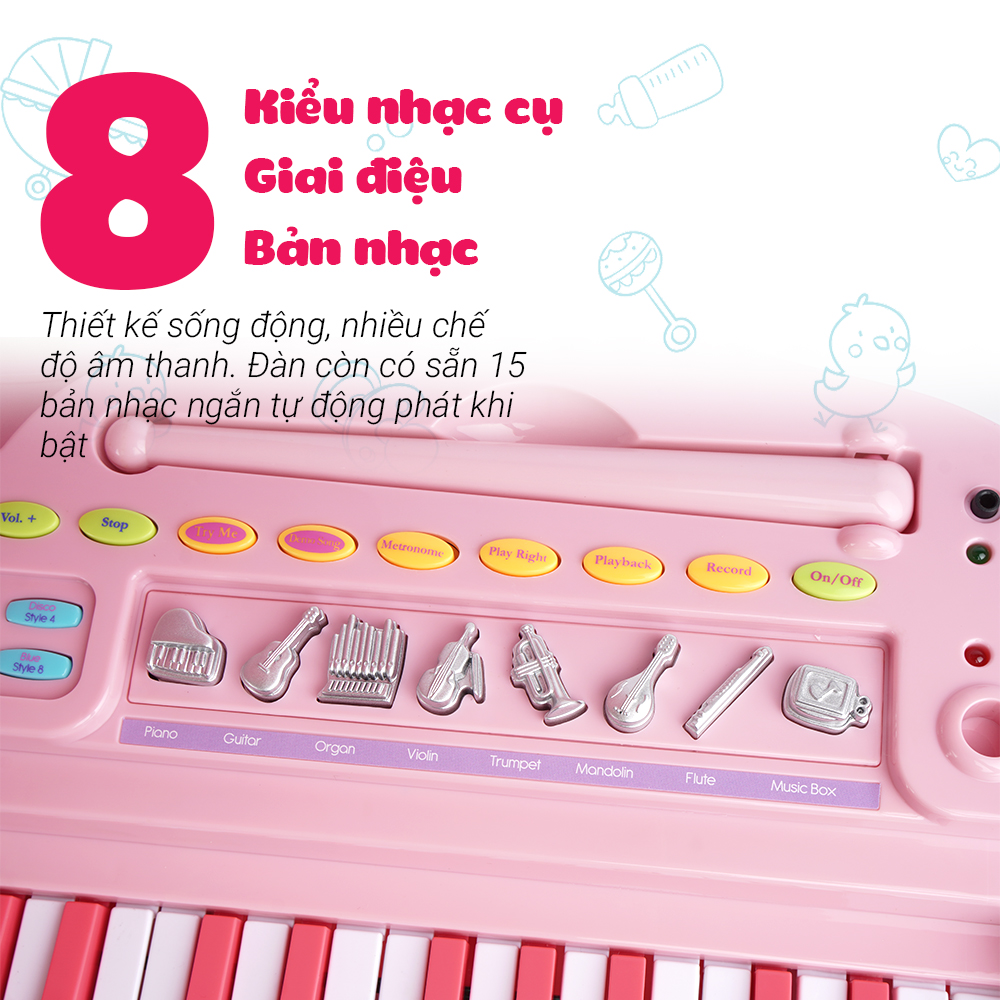 1 Đàn Piano Winfun Kèm Mic Cho Bé (Hàng Qùa Tặng) SHOP BE DAU TAY
