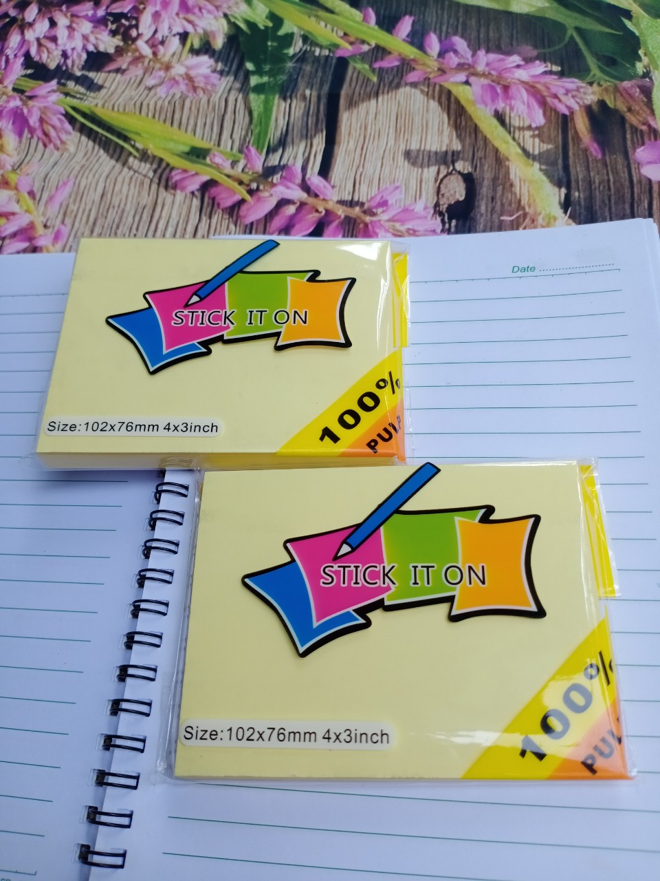 2 xấp Giấy note vàng UNI-T cỡ 4x3 inch(10,5x7,6cm)
