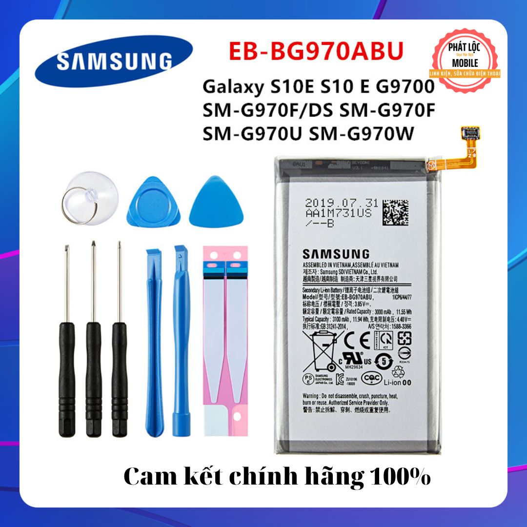 Pin Samsung Galaxy S10E zin chính hãng Samsung sản xuất, Dung lượng 3200mAh, Bảo hành pin Samsung Galaxy S10e 6 tháng