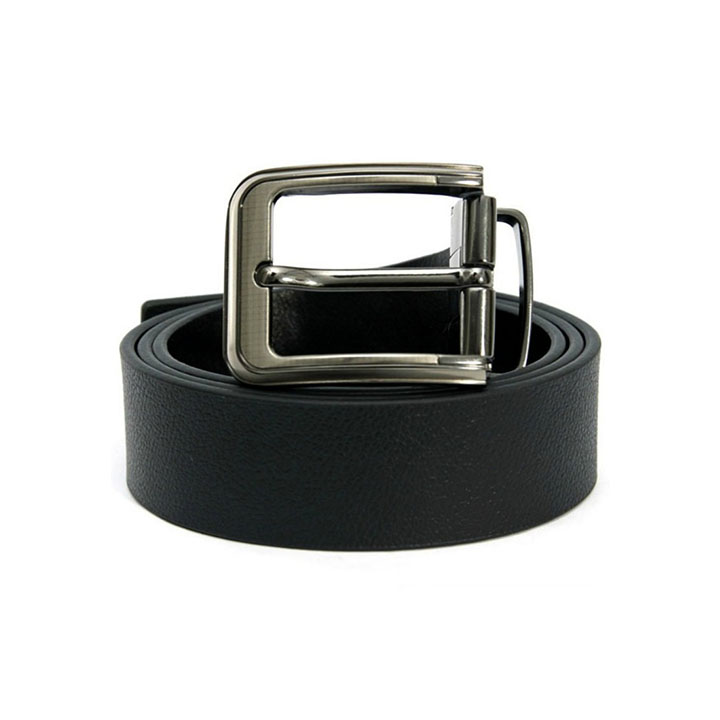 Thắt lưng nam da bò đầu kim màu đen HK4108