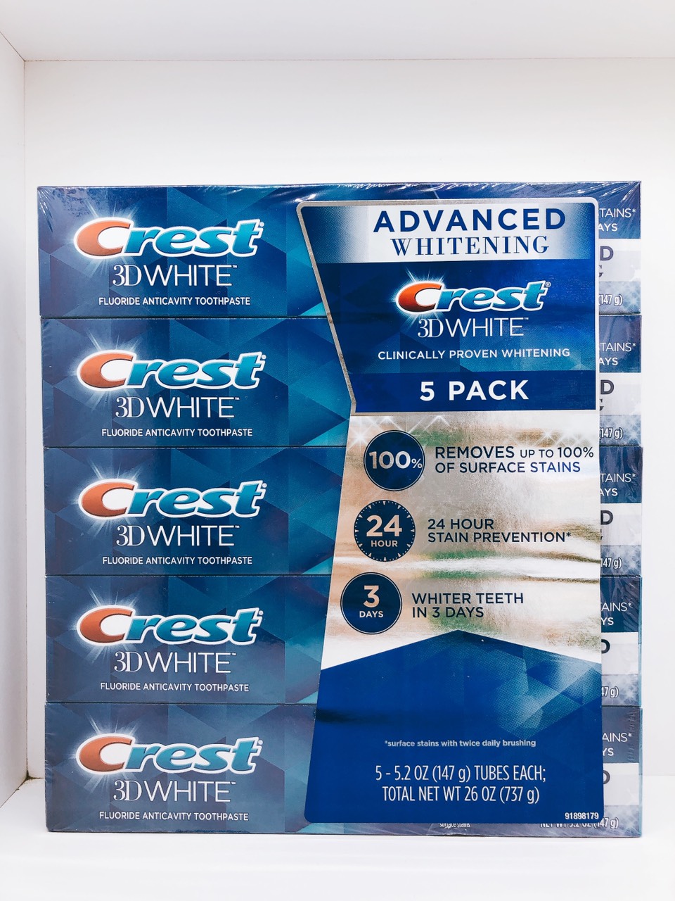 Kem đánh răng Crest 3D White 147g của Mỹ(Hàng xách tay Mỹ)