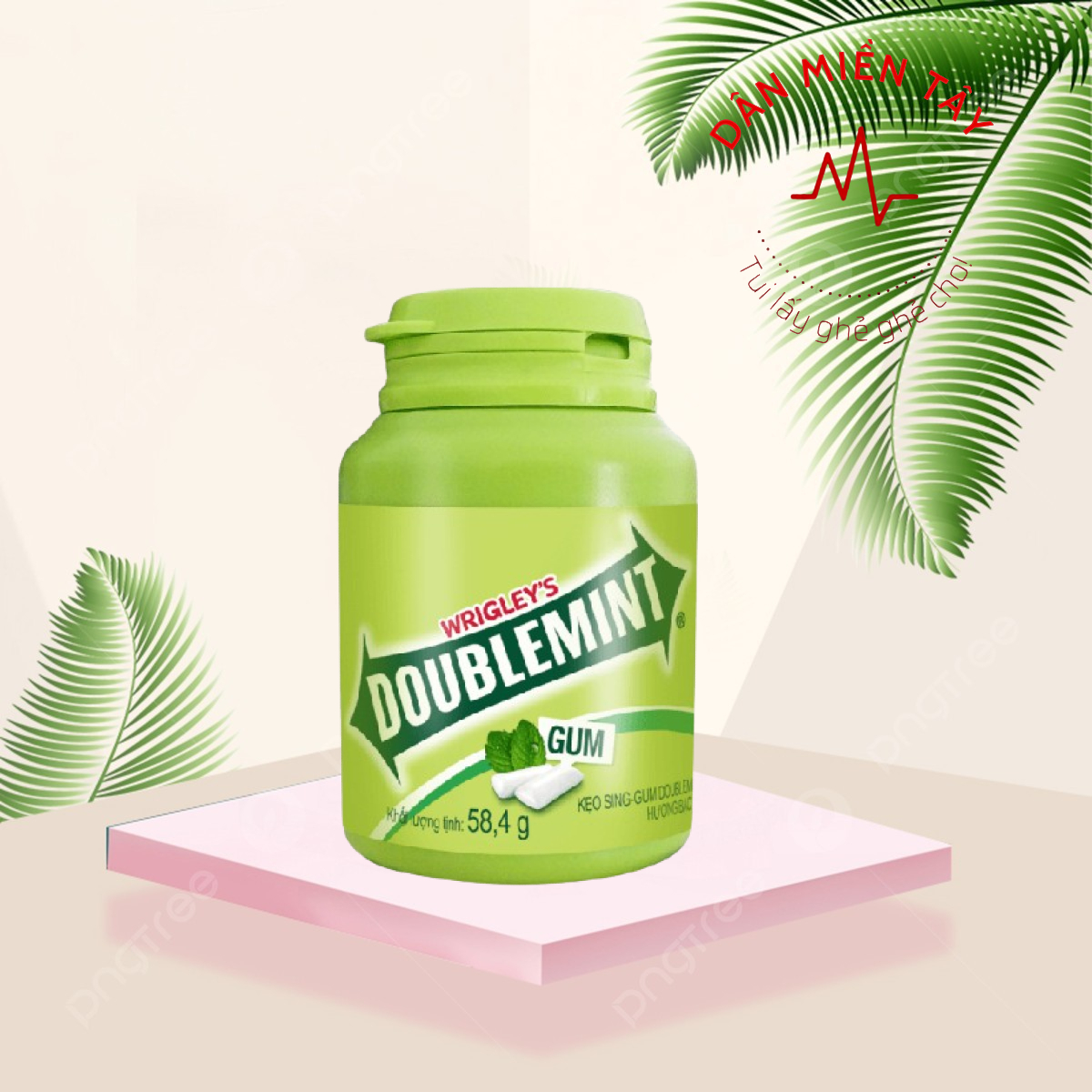 Hủ kẹo singum Cool Air, Doublemint 58.4g