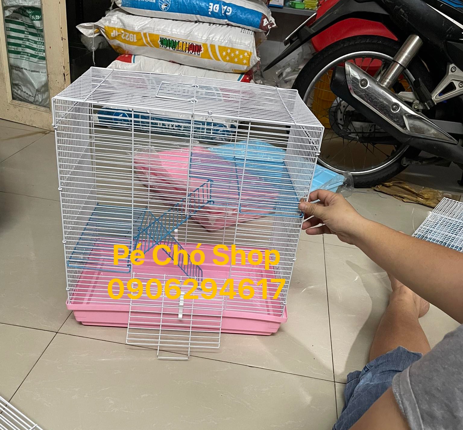 Lồng size đại 3 tầng (dai47cao51rong30) cho hamster,sóc,bọ ú,nhím kiểng .