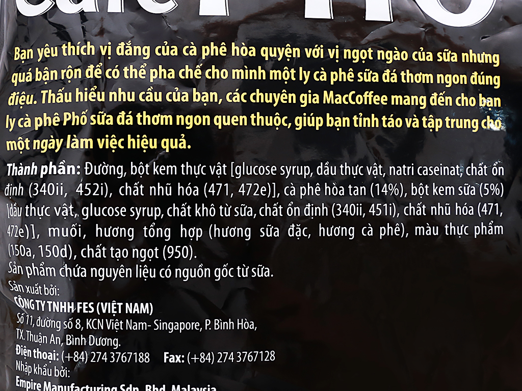 Cà phê sữa đá MacCoffee Cafe Phố ( 24g x 30 gói )