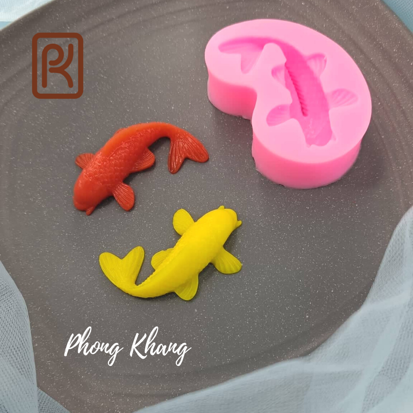 Khuôn silicon 4d Phong Khang làm rau câu cá koi