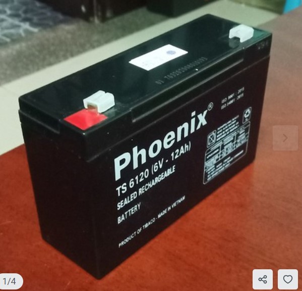 Ắc quy lưu điện Phoenix 6V - 12Ah TS6120