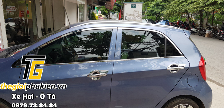 Nẹp chân kính INOX KIA Morning 2012-2019