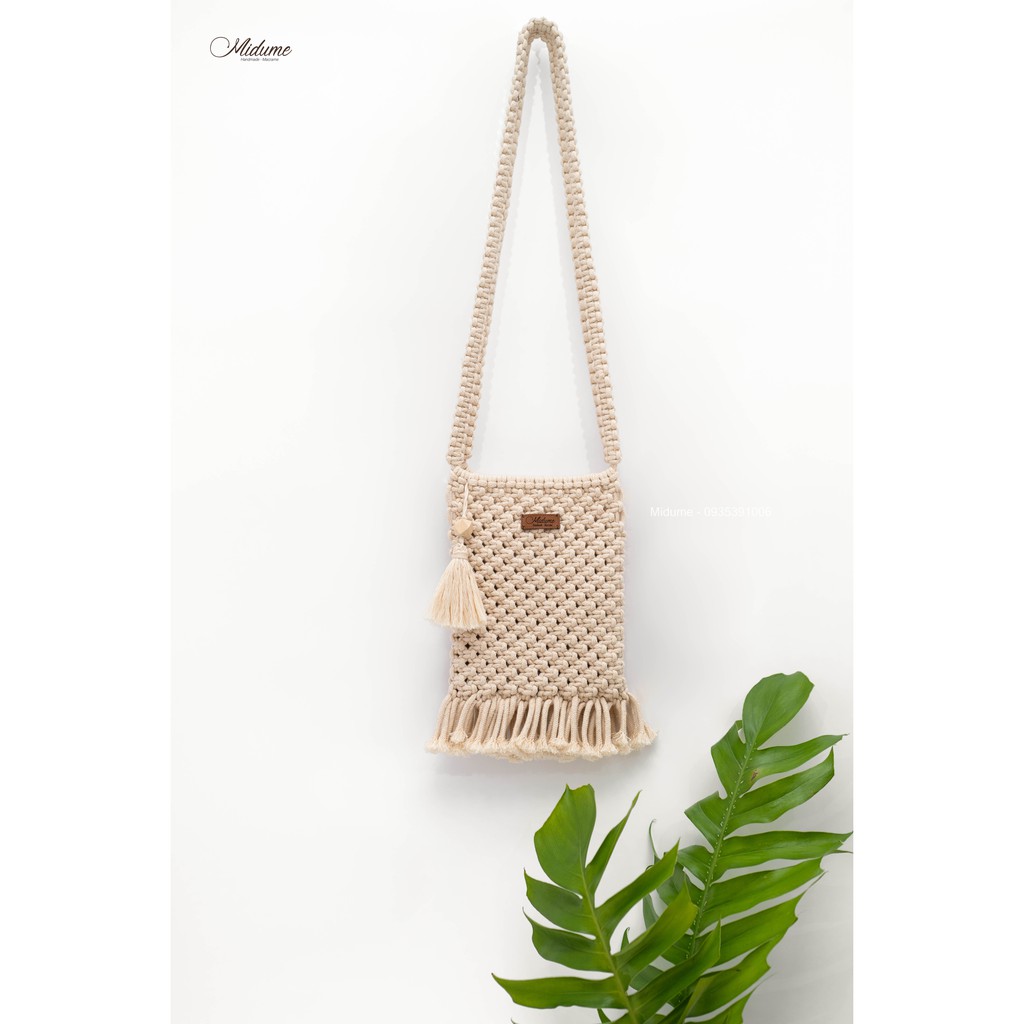 Túi xách đeo chéo Macrame phong cách boho chic, vintage