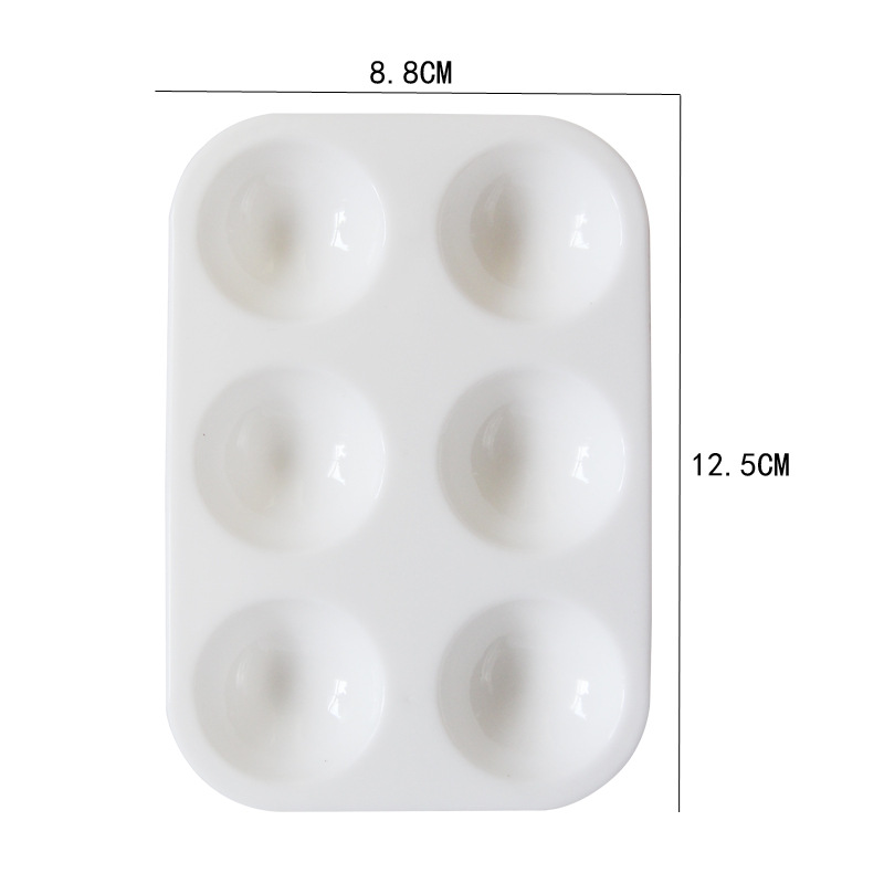 Khay Pha Màu 6 ô, bảng Palette
