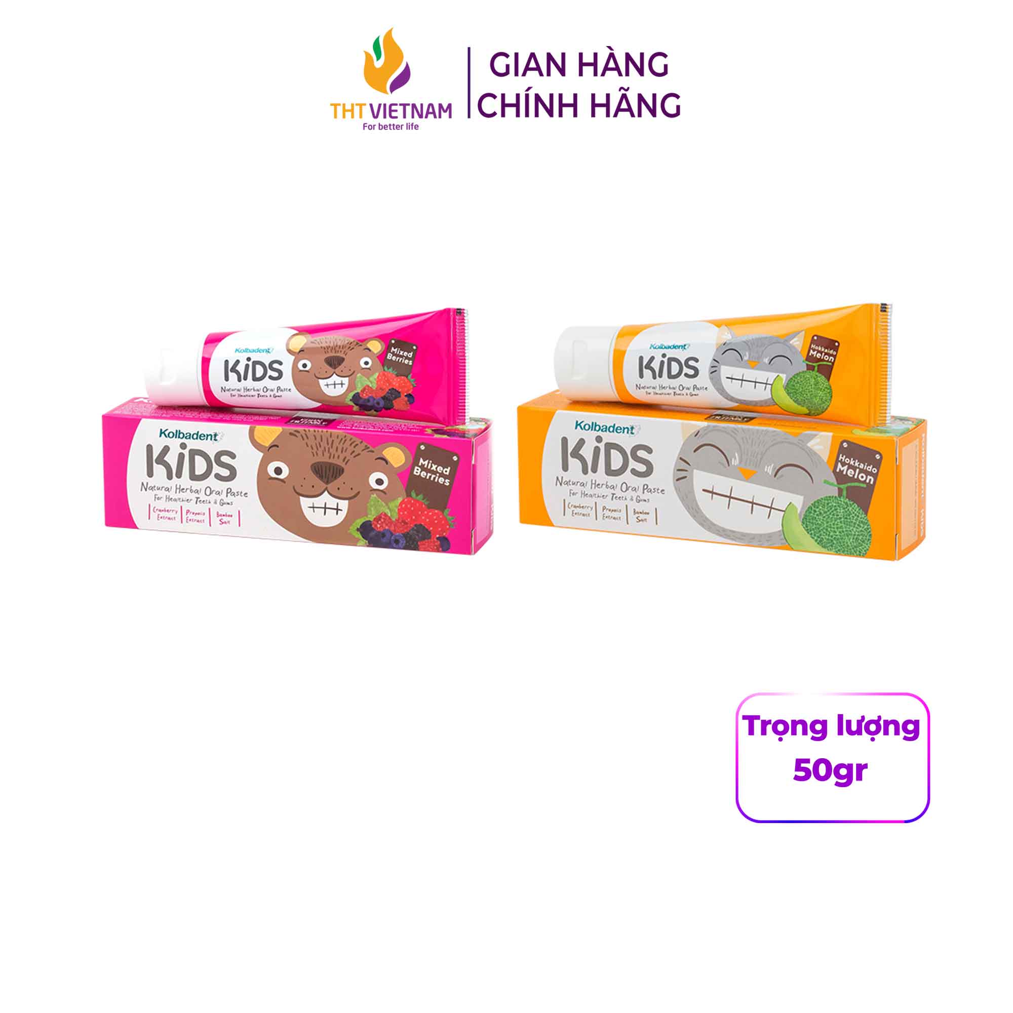 Kem đánh răng trẻ em Kolbadent Kids 50g