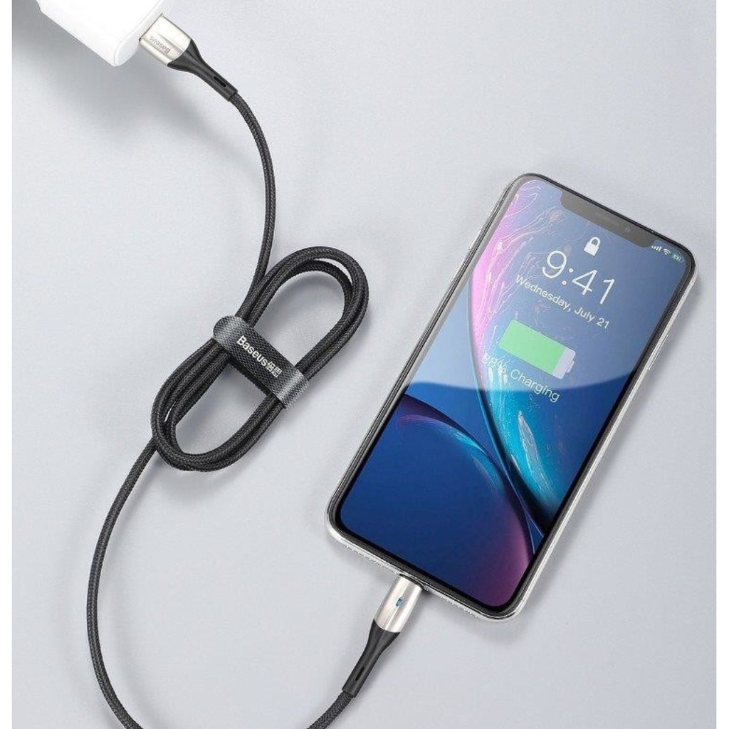 Cáp iPhone BASEUS Horizontal Data Cable (With An Indicator Lamp) 1,5A2.4A 1m/2m