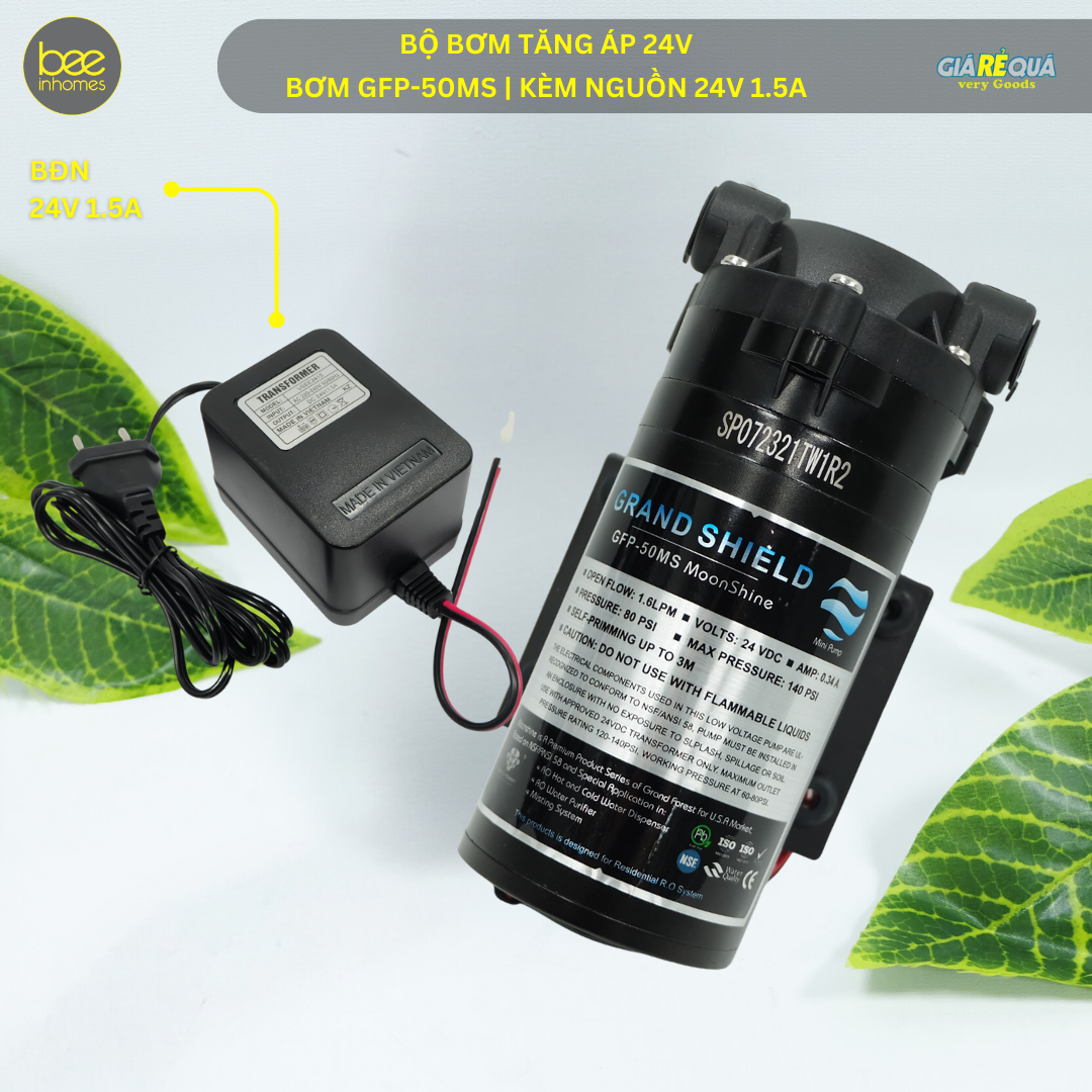 Bơm tăng áp máy lọc nước 24V GFP 50MS