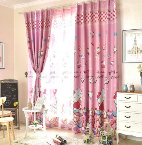 Rèm vải treo cửa kitty và kẹo ngọt (nhiều kích thước)