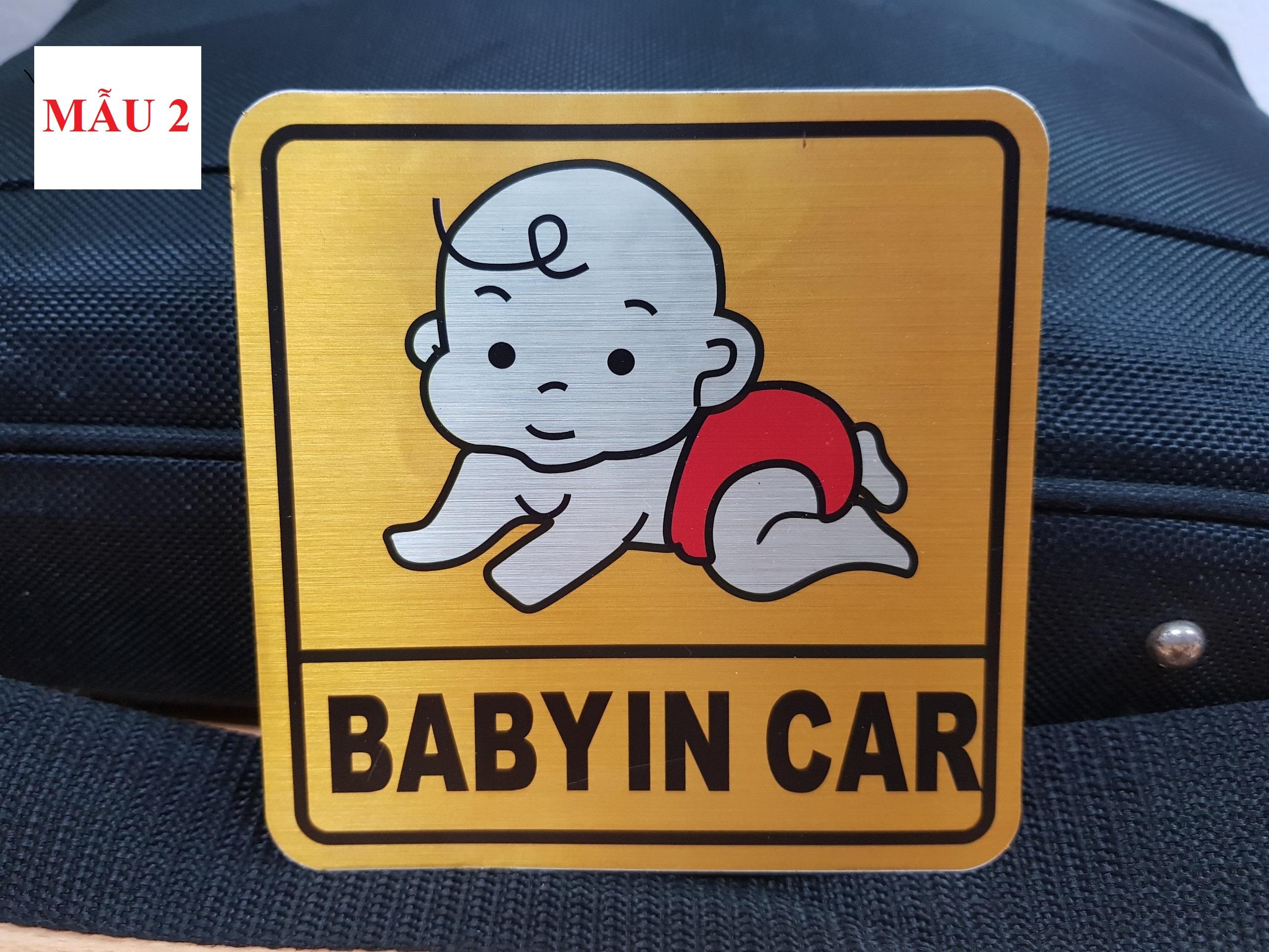 Tem Dán Baby In Car Dán Trang Trí Ô Tô Mẫu 2