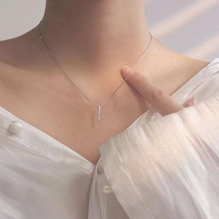 Vòng cổ nữ🍁🍁 Dây chuyền bạc đính đá sang trọng