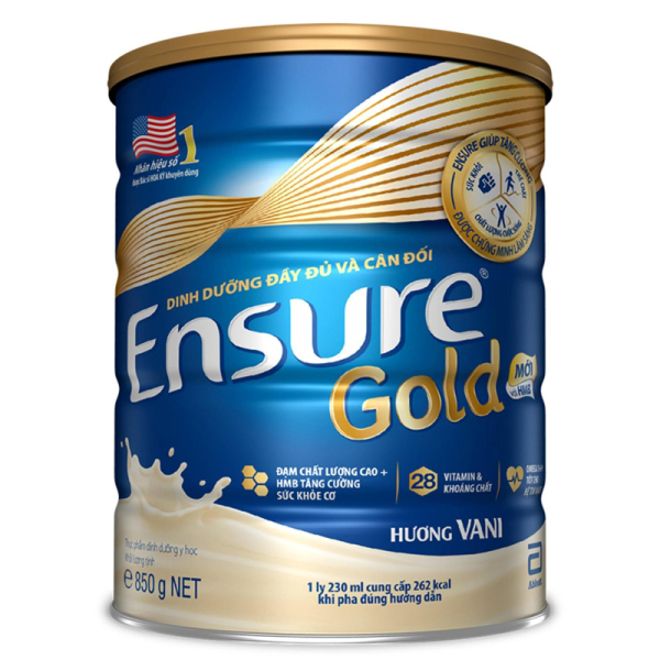 Sữa Ensure Gold HMB 850g - hương vani cao cấp