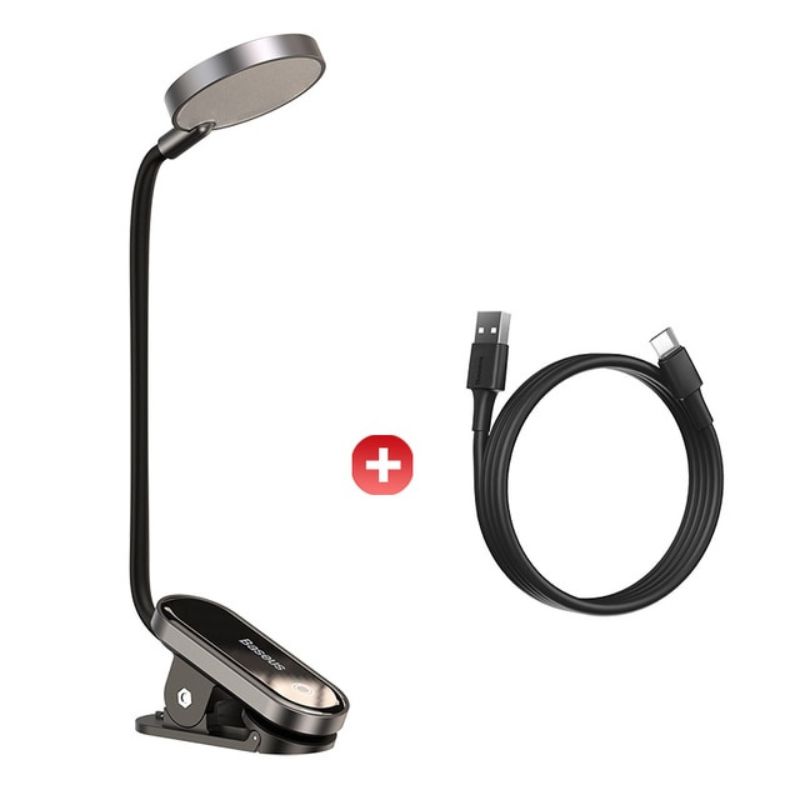 Đèn kẹp đọc sách Baseus Comfort Reading Mini Clip Lamp (Dịu mắt, chân kẹp, 3 mức sáng, pin sạc 350mAh, 24h sử dụng) DGRAD-0G