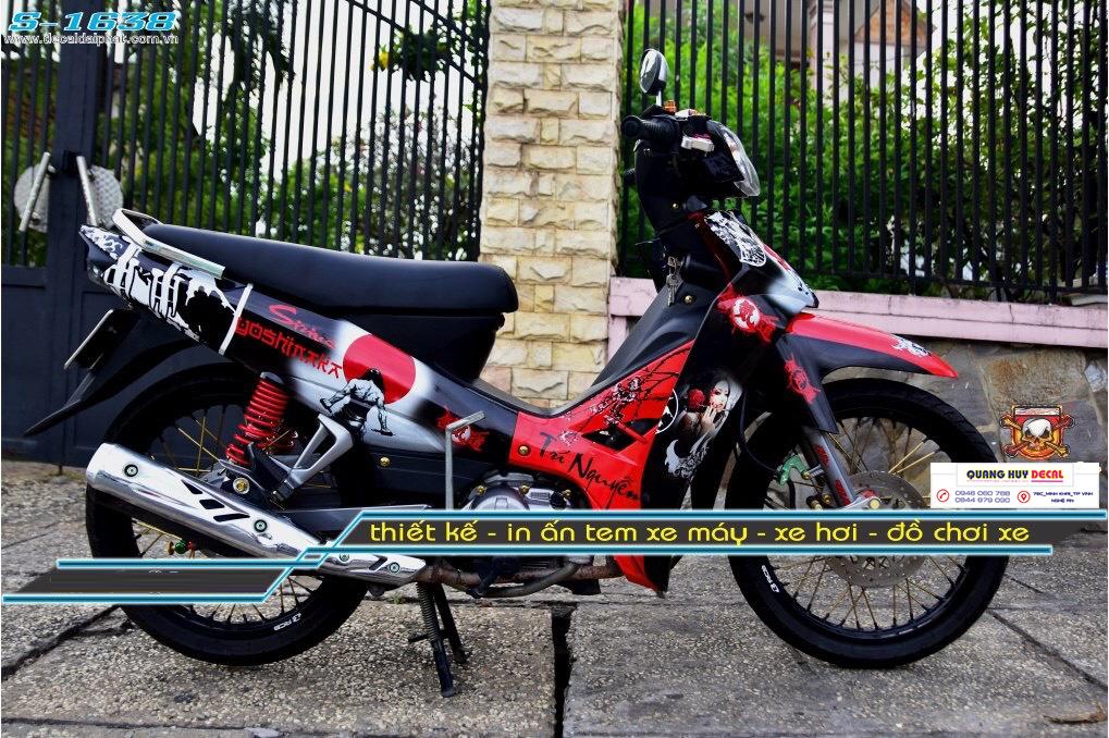 Tem trùm xe sirius samurai đỏ đen, team dán xe máy sirius, team trùm sirius, team trùm sirius, tem xe sirius, tem trùm sirius, tem xe sirius samurai đỏ đen