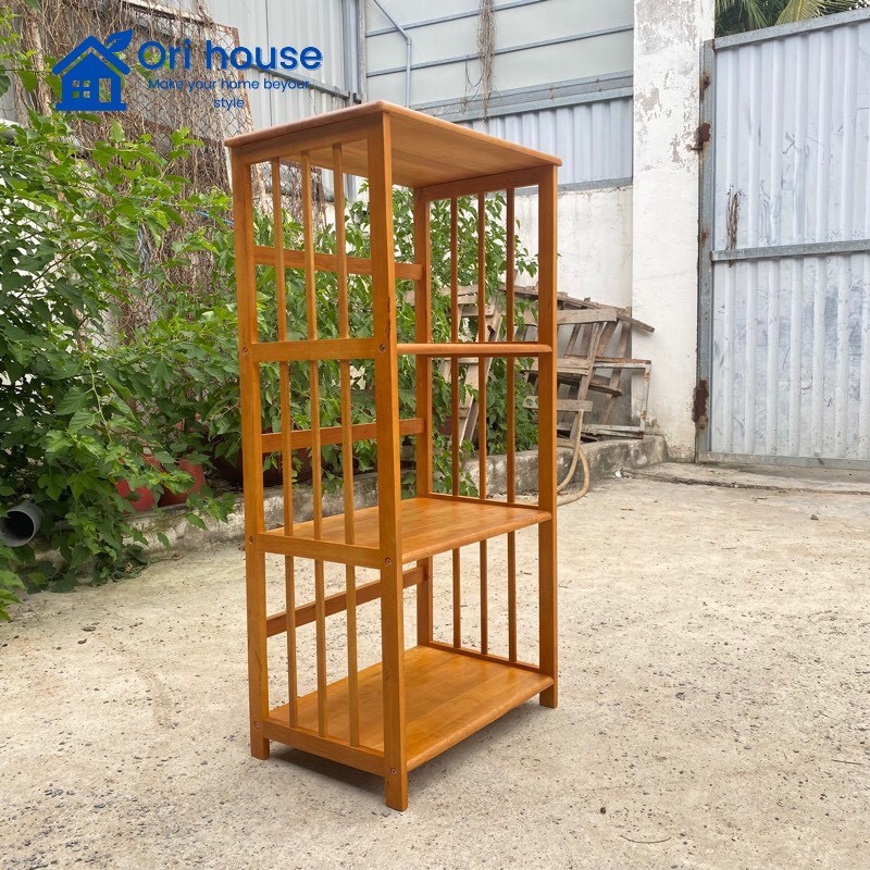 [HCM][Hàng Xuất Khẩu]Kệ gỗ để lò vi sóng 4 tầng