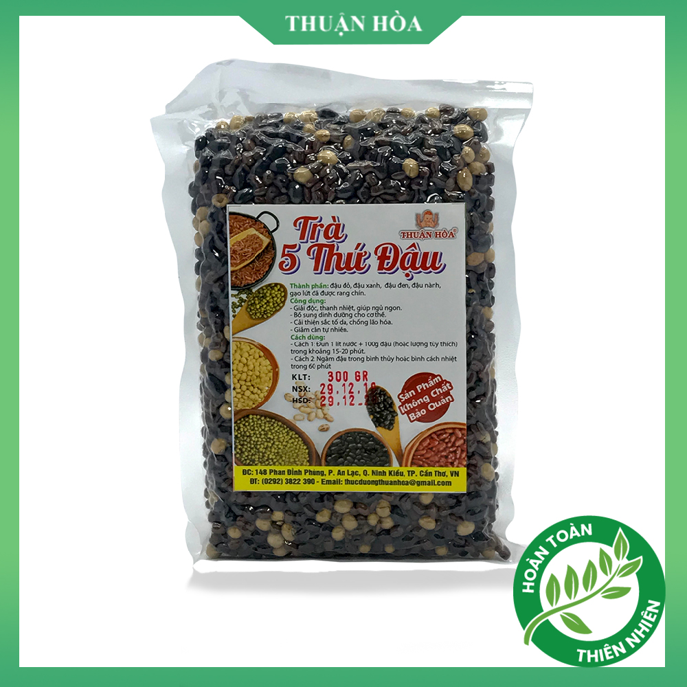[HCM] Combo 3 gói Trà Năm Thứ Đậu 300gr THUẬN HÒA FOOD - Thanh Nhiệt Giải Độc Giúp Ngủ Ngon Cải Thiện Sắc Tố Da Chống Lão Hóa