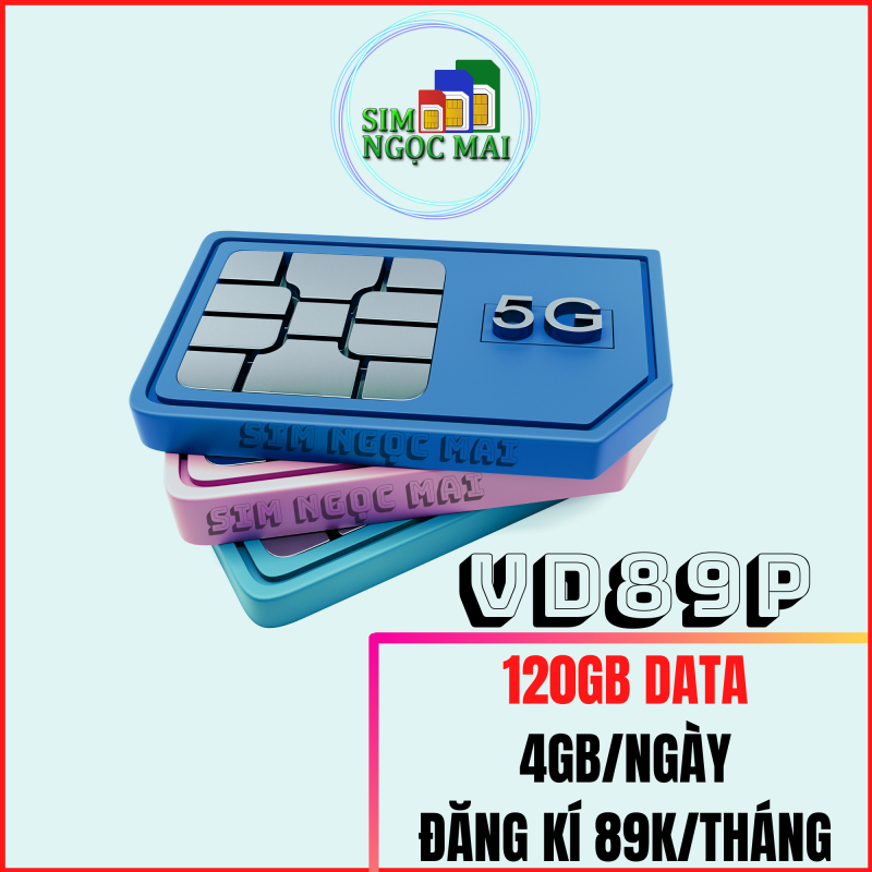 SIM 4G VINAPHONE VD89P - 4GB/NGÀY - 89K/THÁNG - TƯƠNG GÓI V90 VÀ C90N