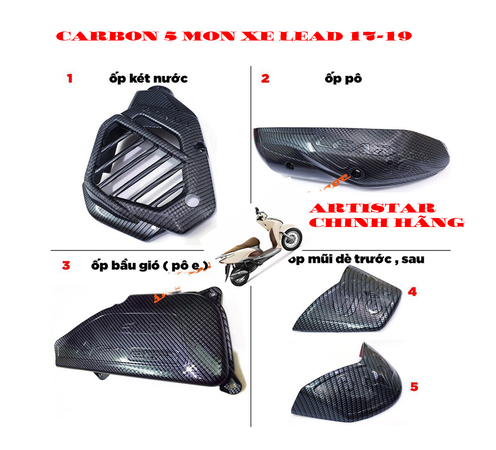COMBO CARBON CHO XE LEAD 2017-2020  ( 5 món)