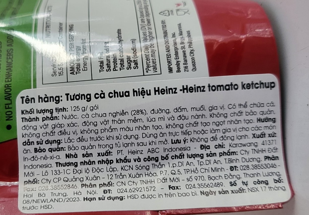 [Túi 125g] TƯƠNG CÀ [Indonesia] HEINZ Tomato Ketchup (halal)