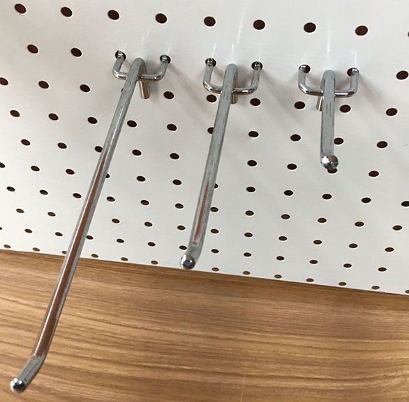 Bộ 4 móc treo tấm pegboard ngắn 5.5cm