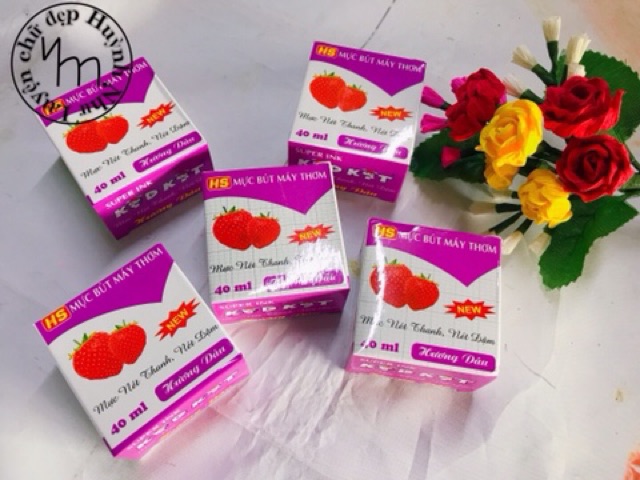 Mực hương dâu màu tím