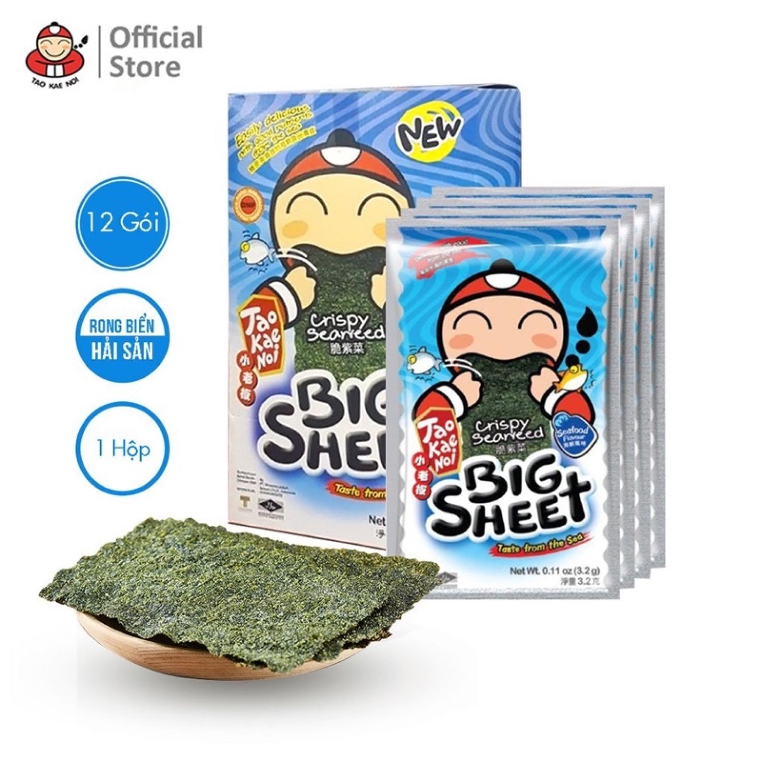 Rong Biển Big Sheet 3.2g (Hộp 12 Gói)