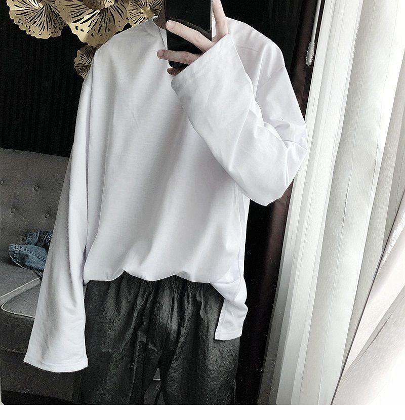Áo thun tay dài sleeves black and white basic unisex