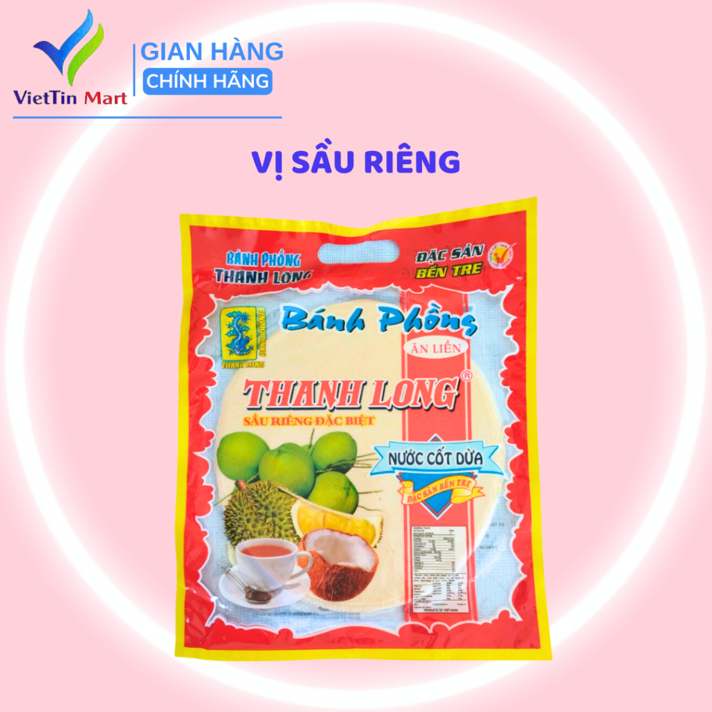 Bánh phồng sữa cốt dừa Thanh Long-Bến Tre (bịch 10c)