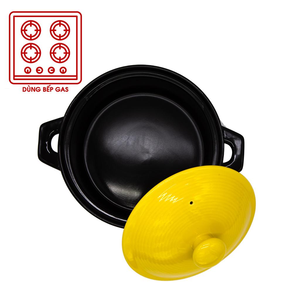Nồi sứ ROYALCOOKS 3L – Nắp vàng (RC-MO2411)