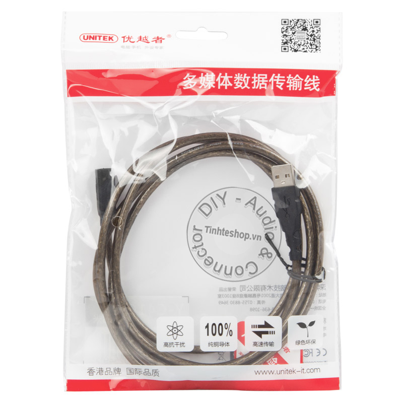 Cáp USB nối dài 1.5M đến 10M Unitek - Dây USB 2.0 AM-AF