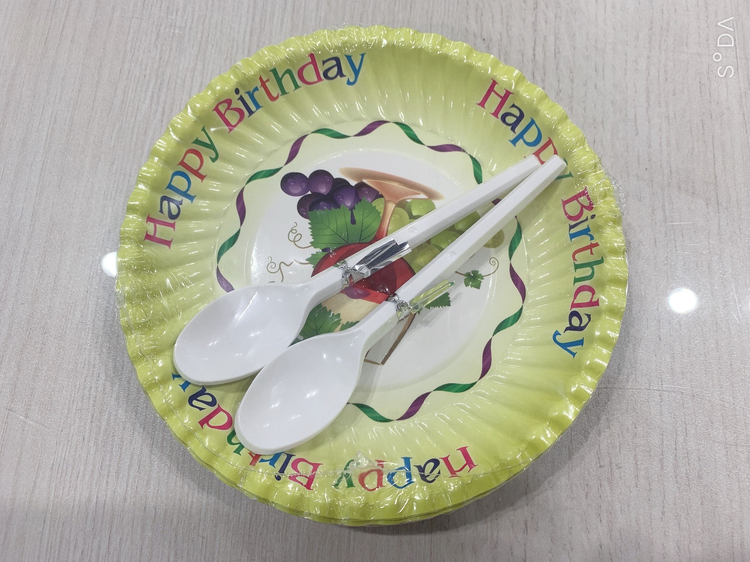 50 Đĩa giấy ăn bánh kem sinh nhật 16cm (nhiều mẫu)