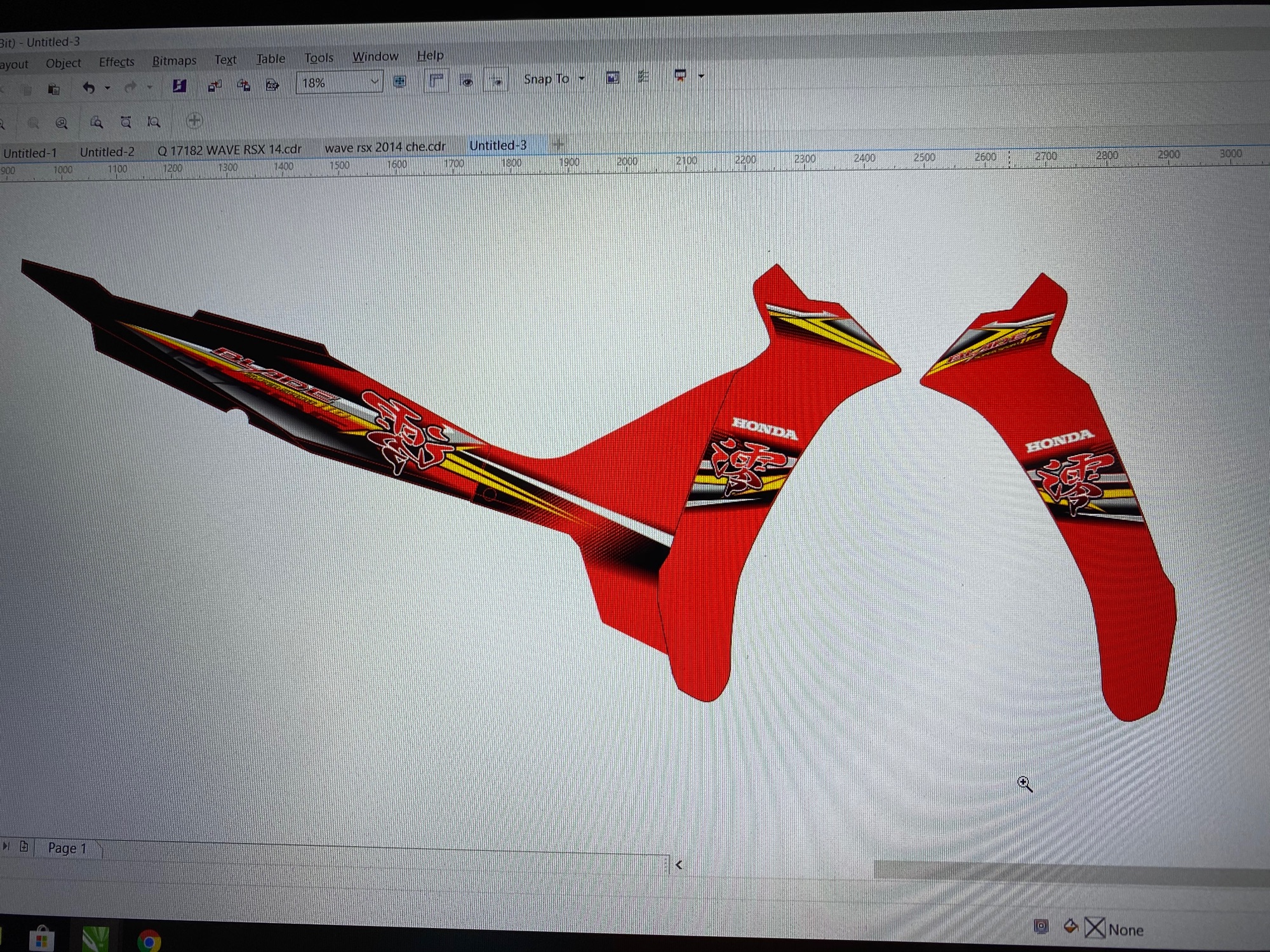 Tem rời honda wave blade 110 đỏ đen