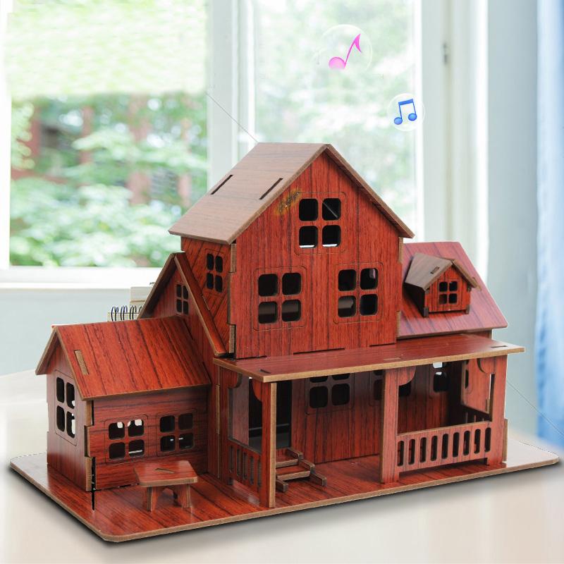 Đồ chơi lắp ráp gỗ 3D Mô hình Nhà Warm House