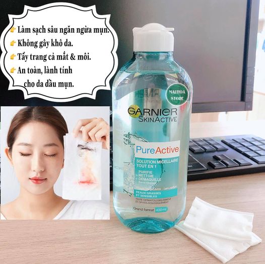 Nước tẩy trang Ganier Pháp 400ml