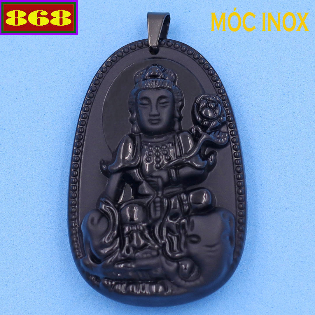 Mặt phật phổ hiền thạch anh đen 5 cm mtaene6 - hộ mệnh tuổi thìn, tỵ