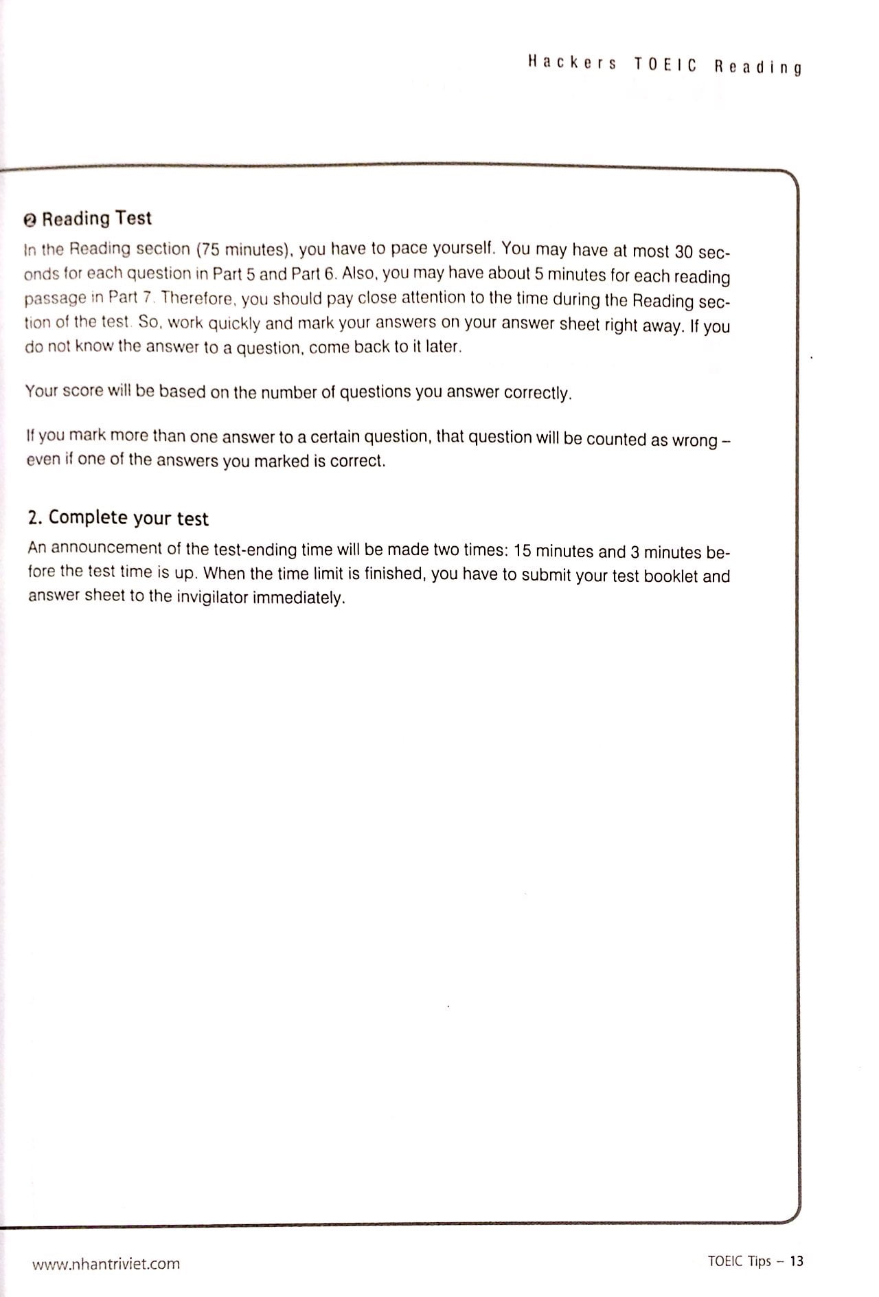 Fahasa - Hackers TOEIC Reading