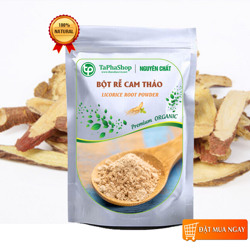 Bột rễ cam thảo nguyên chất 100g - Tấn Phát