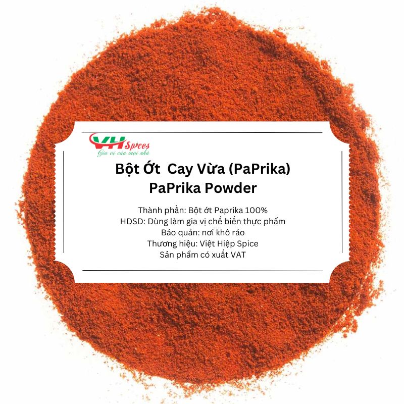 Bột ớt paprika - bột ớt cay vừa - bột ớt cựa gà việt hiệp