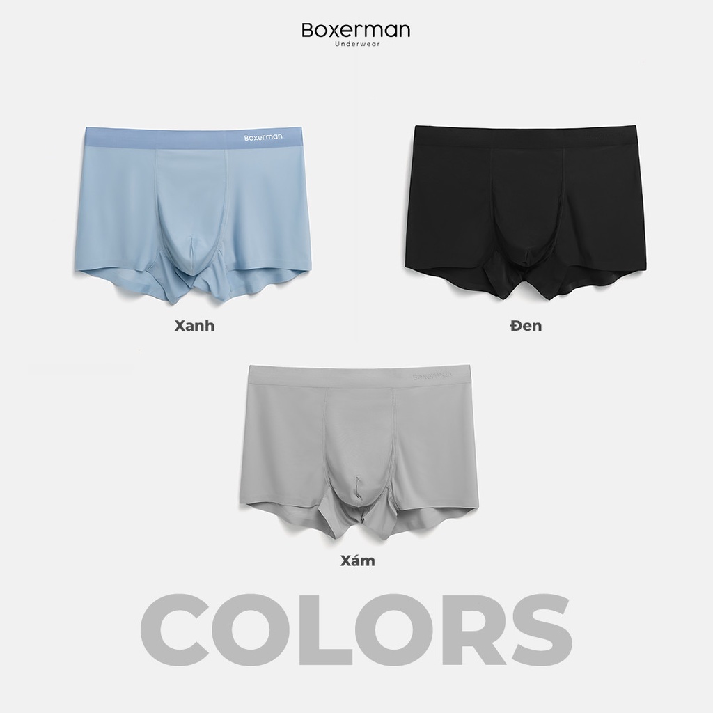 Quần sịp nam boxer combo 3 quần PRO FIT trunk polyester cao cấp BOXERMAN