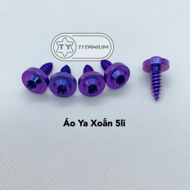 Combo 10 ốc áo yamaha , pô e 5li18 ren xoắn titan gr5