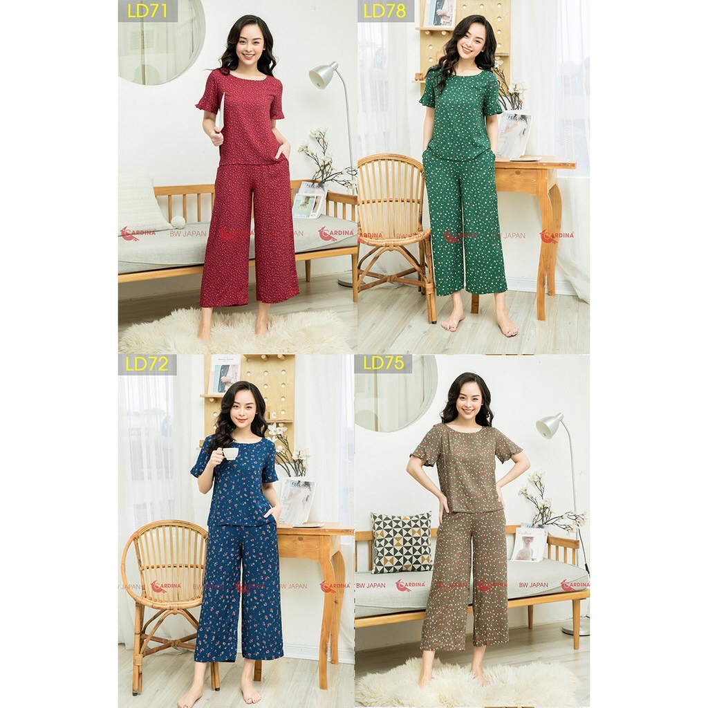 Bộ Hè Nữ Chất Lanh Nhung Ống Sớ Dài 𝐂𝐀𝐑𝐃𝐈𝐍𝐀