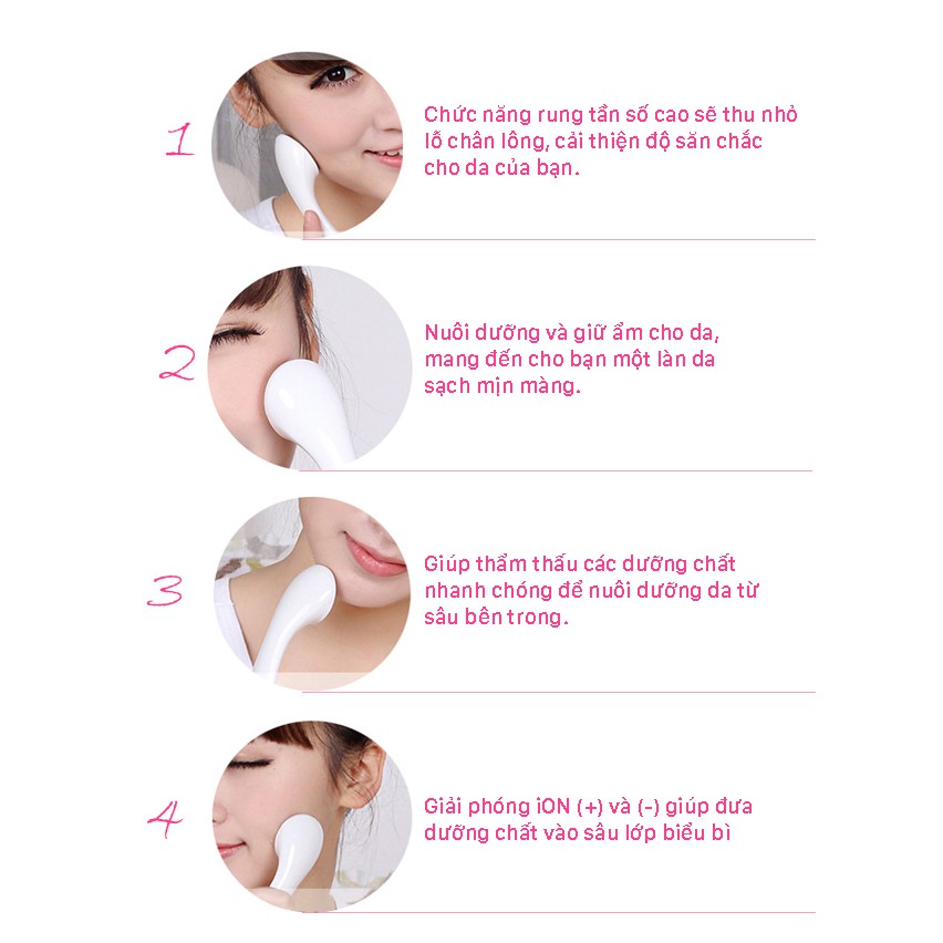 Máy Massage Mặt Ion Dưỡng Da - Máy Matxa Mặt Nâng Cơ