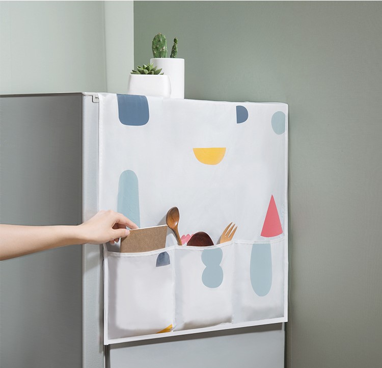 [HCM]Tấm phủ tủ lạnh vải dù có túi